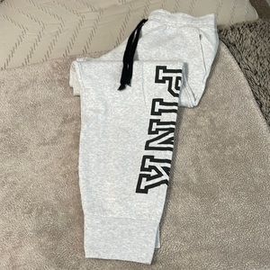 Victoria Secrets Pink, Grey Baggy Sweatpants L…Pink Logo